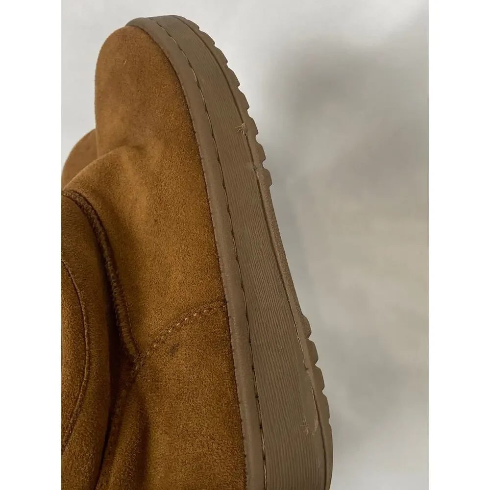 White Mountain Girls Low Boots Suede Fur lined Tan Size 12